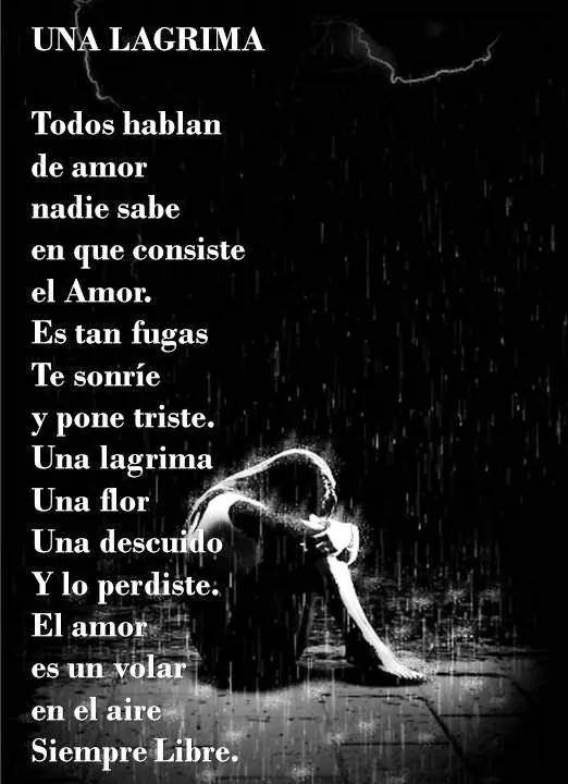 Poema Una lágrima de Pedro Morales