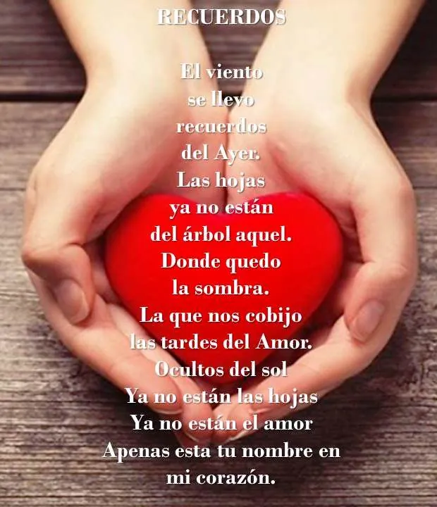 Poema Recuerdos de Pedro Morales