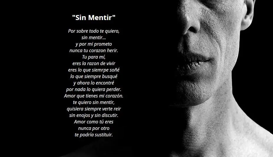 Poema Sin mentir de Pedro Morales