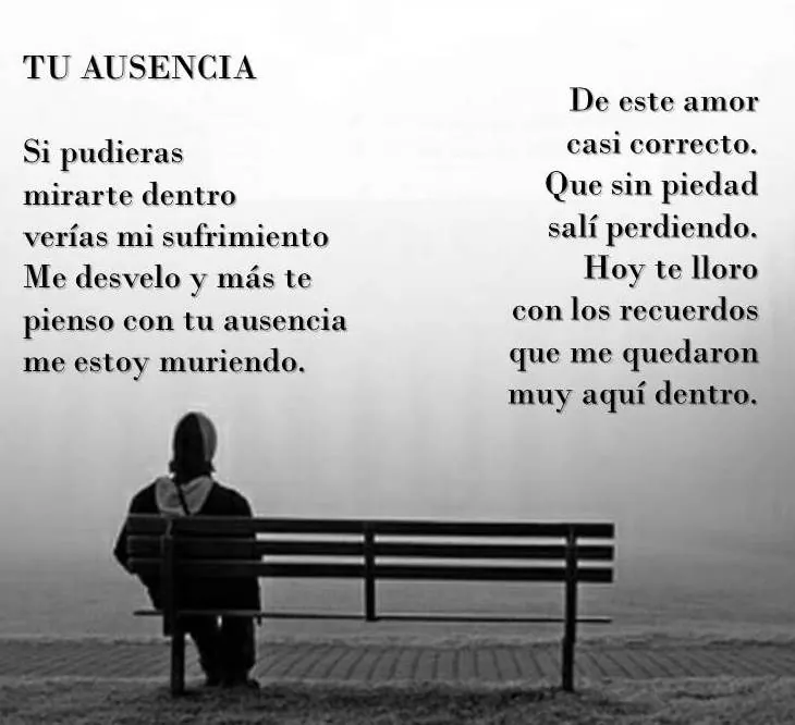 Poema Tu ausencia de Pedro Morales